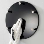 Schwarze Moderne Tollhaus Runde Wandgarderoben Design lackiert aus MDF Breite 0-50cm, Höhe 0-50cm, Tiefe 0-50cm 