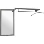 Anthrazitfarbene Moderne Tollhaus Garderoben mit Spiegel pulverbeschichtet aus Metall Breite 100-150cm, Höhe 50-100cm, Tiefe 0-50cm 
