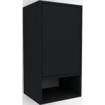 Hängeschrank Schwarz - Moderner Wandschrank: Türen in Schwarz - 41 x 80 x 35 cm, konfigurierbar