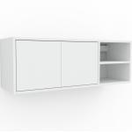 Hängeschrank Weiß - Moderner Wandschrank: Türen in Weiß - 116 x 41 x 35 cm, konfigurierbar