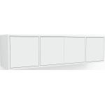 Hängeschrank Weiß - Moderner Wandschrank: Türen in Weiß - 154 x 41 x 34 cm, konfigurierbar