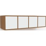 Hängeschrank Weiß - Moderner Wandschrank: Türen in Weiß - 156 x 41 x 47 cm, konfigurierbar