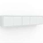 Hängeschrank Weiß - Moderner Wandschrank: Türen in Weiß - 190 x 41 x 35 cm, konfigurierbar