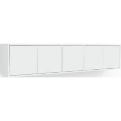 Hängeschrank Weiß - Moderner Wandschrank: Türen in Weiß - 190 x 41 x 34 cm, konfigurierbar