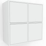Hängeschrank Weiß - Moderner Wandschrank: Türen in Weiß - 79 x 80 x 35 cm, konfigurierbar