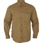 Reduzierte Sandfarbene Langärmelige Härkila Shirts mit Tasche mit Reißverschluss aus Baumwolle für Herren Größe M 