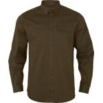 Reduzierte Grüne Langärmelige Härkila Shirts mit Tasche mit Reißverschluss aus Baumwolle für Herren Größe L 