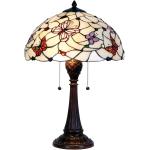 Lila Runde Tiffany Lampen mit Insekten-Motiv aus Glas E27 