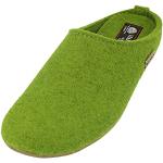Grüne Haflinger Everest Damenpantoffeln & Damenschlappen aus Filz mit herausnehmbarem Fußbett Größe 38 
