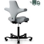 Hellgraue Ergonomische Bürostühle & orthopädische Bürostühle  aus Stoff 