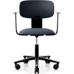 Reduzierte Schwarze Minimalistische Ergonomische Bürostühle & orthopädische Bürostühle  aus Stoff mit Armlehne Breite 50-100cm, Höhe 50-100cm, Tiefe 50-100cm 