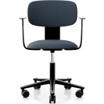 Reduzierte Blaue Minimalistische Ergonomische Bürostühle & orthopädische Bürostühle  aus Stoff mit Armlehne Breite 50-100cm, Höhe 50-100cm, Tiefe 50-100cm 