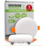 HAGEMANN® 5 x LED Deckenleuchte 10W flach rund 100