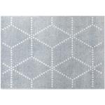Silberne Moderne Heymat Fußmatten aus Textil Breite 50-100cm, Tiefe 50-100cm 