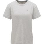 Reduzierte Graue Melierte Kurzärmelige Haglöfs Bio Nachhaltige T-Shirts aus Baumwolle für Damen Größe M 