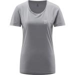 Graue Haglöfs Ridge Nachhaltige T-Shirts für Damen Größe L für den für den Sommer 