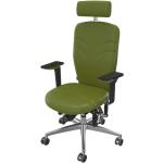 Grüne Bio Ergonomische Bürostühle & orthopädische Bürostühle  aus Leder höhenverstellbar 