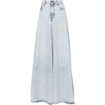 Hellblaue Haikure Maxi Lange Jeansröcke mit Reißverschluss aus Denim für Damen 