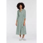Grüne 3/4-ärmelige HAILY’S Maxi Sommerkleider aus Viskose für Damen Größe XS 