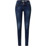 Dunkelblaue HAILY’S Skinny Jeans mit Reißverschluss aus Denim für Damen 