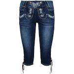 Blaue HAILY’S Capri-Jeans aus Leder für Damen Größe S zum Oktoberfest 