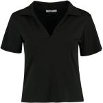 Unifarbene Kurzärmelige HAILY’S V-Ausschnitt V-Shirts aus Viskose für Damen Größe S 