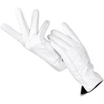Weiße Touchscreen-Handschuhe aus Leder für Damen Größe 7.5 für den für den Winter 
