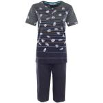 Marineblaue HAJO Damenschlafanzüge & Damenpyjamas aus Baumwolle Größe XL 