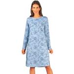 hajo - Damen Nachthemd 105cm, Premium Cotton - Feininterlock, hellblau, 40/42