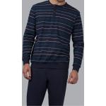 Blaue HAJO Herrenschlafanzüge & Herrenpyjamas aus Baumwolle Größe 3 XL 