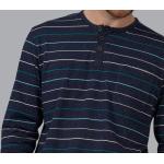 Blaue HAJO Herrenschlafanzüge & Herrenpyjamas aus Baumwolle Größe L 