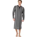 Hajo Herren Nachthemd Sleepshirt langer Arm Rundkragen Knopfleiste Klima Komfort