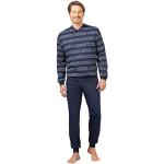 Marineblaue Unifarbene HAJO Pyjamas lang für Herren Größe XL 