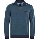 Eisblaue HAJO Stay Fresh Herrensweatshirts mit Reißverschluss Größe XL 