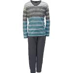 Anthrazitfarbene Unifarbene HAJO Pyjamas lang maschinenwaschbar für Herren Größe XL 2-teilig 