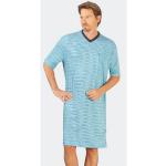 Hajo Nachthemd »Herren Schlafshirt mit kurzem Arm« (1-tlg) Baumwolle, blau