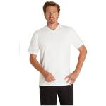 Weiße HAJO V-Ausschnitt T-Shirts aus Baumwolle für Herren Größe 3 XL Große Größen 2-teilig 