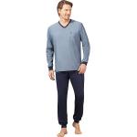Blaue Unifarbene HAJO Herrenschlafanzüge & Herrenpyjamas Größe XL 