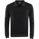 Reduzierte Schwarze Langärmelige HAJO Rundhals-Ausschnitt Herrensweatshirts mit Reißverschluss aus Jersey für den für den Herbst 