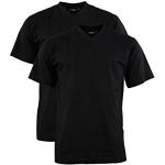 hajo T-Shirt V-Ausschnitt Doppelpack Baumwolle schwarz Größe XL