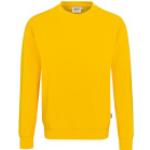 Gelbe Unifarbene Langärmelige Hakro Rundhals-Ausschnitt Herrensweatshirts für den für den Herbst 