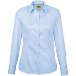 Himmelblaue Business Langärmelige Festliche Blusen aus Satin maschinenwaschbar für Damen Größe 3 XL 