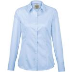 Himmelblaue Business Langärmelige Hakro Business Kentkragen Hemden mit Kent-Kragen aus Baumwolle maschinenwaschbar für Damen Größe XS 