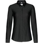 Schwarze Langärmelige Festliche Blusen aus Satin maschinenwaschbar für Damen Größe 3 XL 