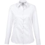 Weiße Langärmelige Hakro Business Kentkragen Festliche Blusen aus Baumwolle für Damen Größe XXL 