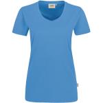 HAKRO - Damen V-Shirt Mikralinar® 181, malibublau, 3XL