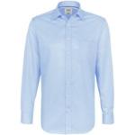 Himmelblaue Business Langärmelige Kentkragen Hemden mit Kent-Kragen aus Satin maschinenwaschbar für Herren Größe 5 XL 
