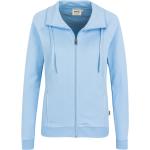 Eisblaue Hakro College Nachhaltige Zip Hoodies & Sweatjacken für Damen Größe XL 
