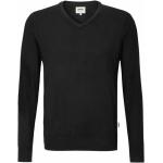 HAKRO Herren V-Pullover Merino Wolle #144 Gr. S schwarz