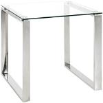 Silberne HAKU Beistelltische Glas aus Glas Breite 50-100cm, Höhe 50-100cm, Tiefe 50-100cm 